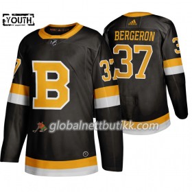 Boston Bruins Hockeydrakt Patrice Bergeron 37 Adidas 2019-2020 Svart Authentic - Barn